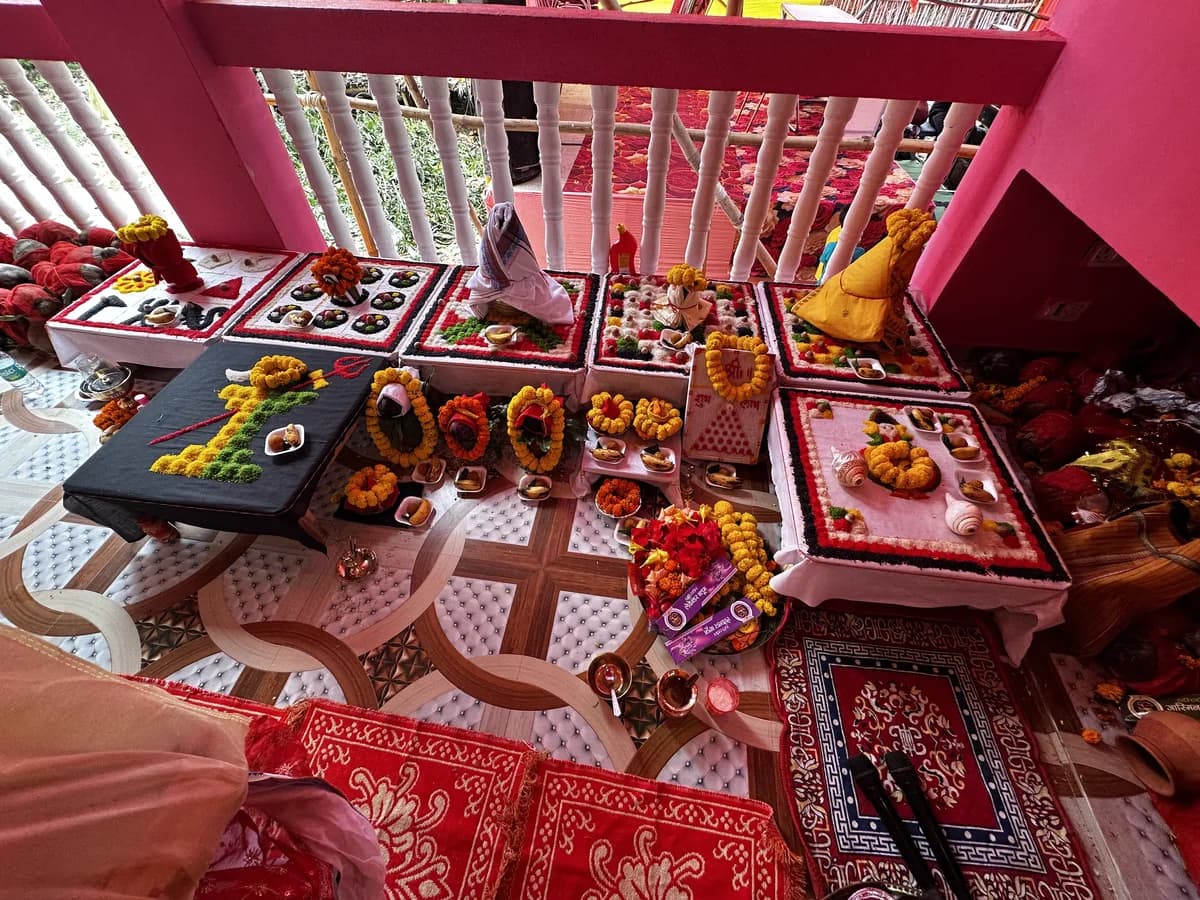 Mandap rituals and preparations on Day 2